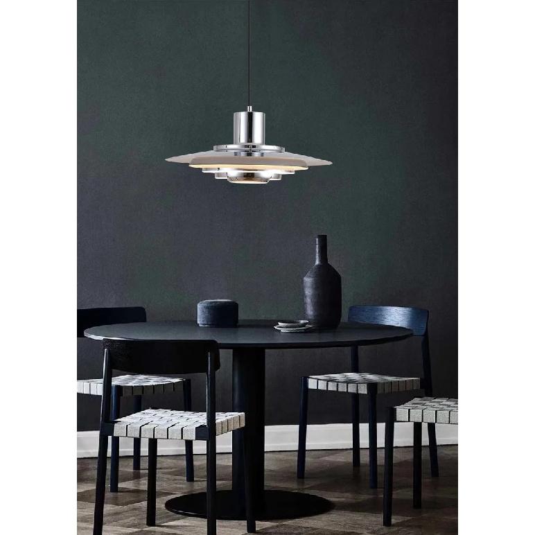 White Silver Aluminium E27 Pendant Lights Art Design For Dining Kitchen Bar Bedroom Cord Adjustable Hanglamp 110-220V