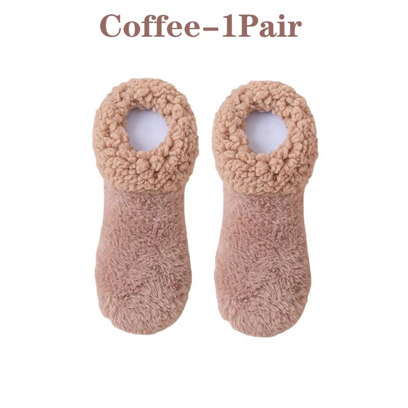 

Women Thickened Winter Socks with Fleece Lining Anti-Slip Soft Short Home Socks for Warmth and Comfort in Cold Weather One Size