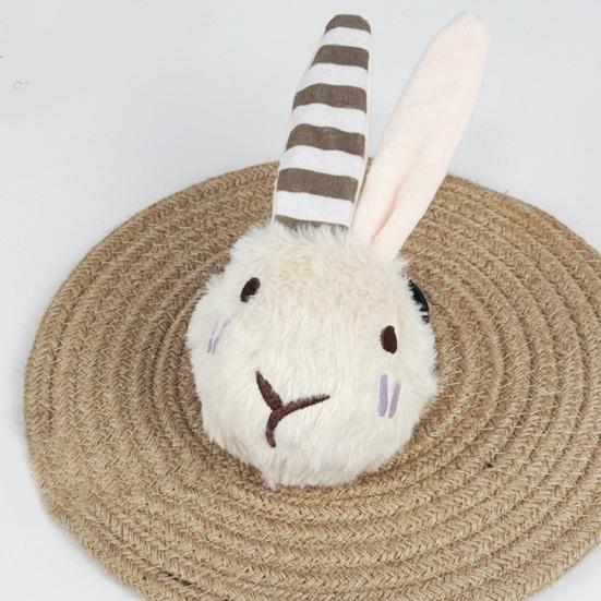 Pet Chew Toy Cartoon Animal Design Bite-Resistant Plush Toy with Sounding Device Interactive Tug-of-War Toy