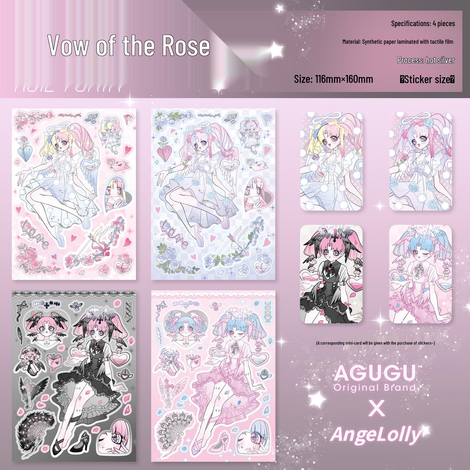 AngeLolly Angel Fantasy Barbie Girl Stickers for Diary & Phone