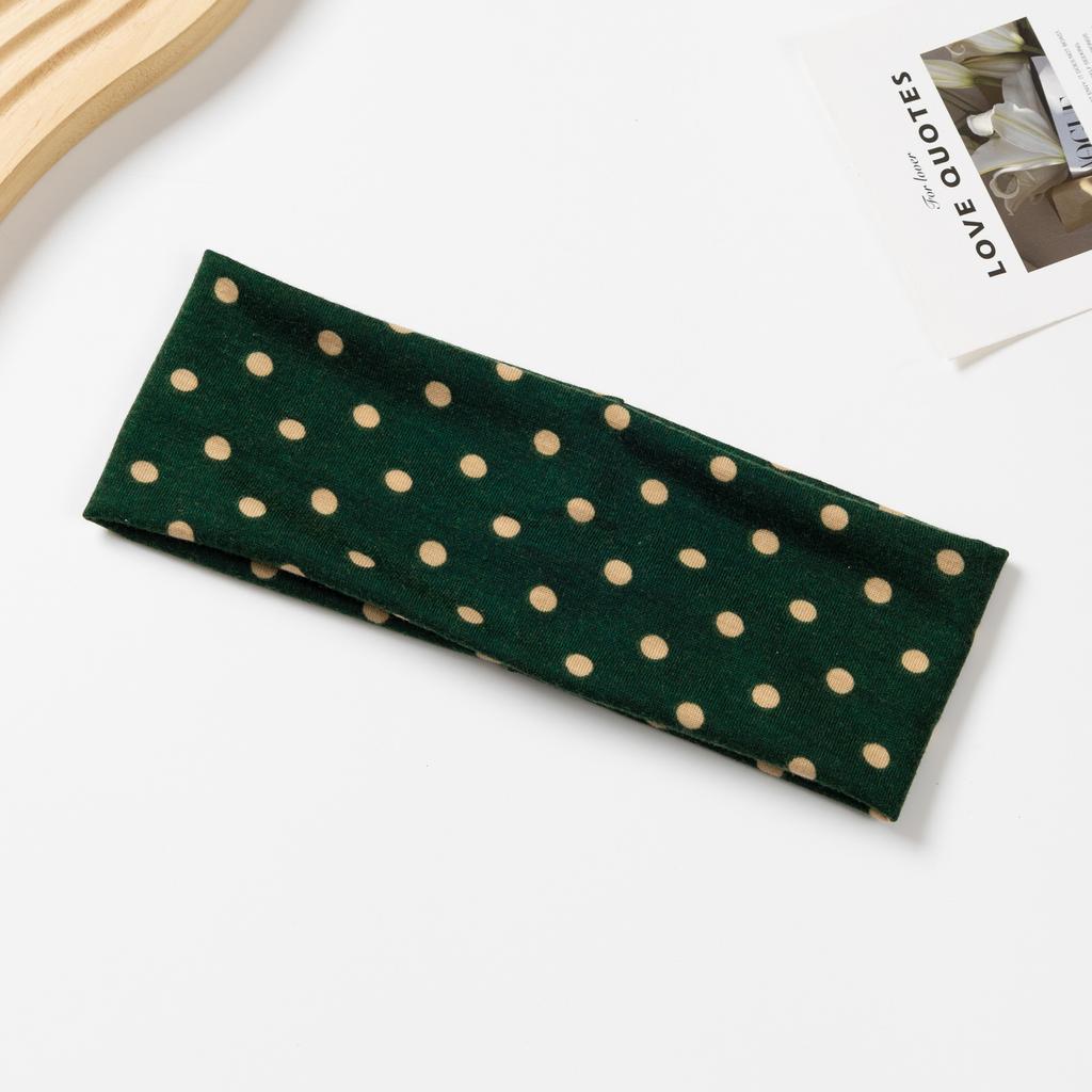 Fashion Polka Dot Makeup Hairband Hair Accessories New Wave Yoga Elastic Headband Sports Fitness Sweat-absorbent Hairband