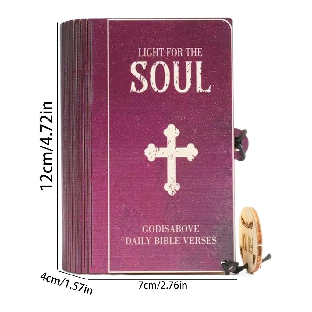 Wooden Bible Verses Box with 90pcs Prayer Cards Inspirational Scriptures Box Christian Bible Storage Case Home Gathering Gift