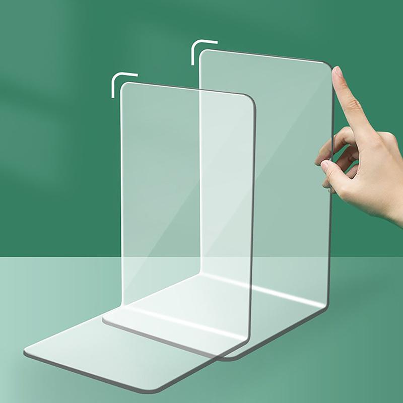 1 Stück Transparente Acryl Buchstützen Ständer Bücherregal Schreibtisch Dekorative Aufbewahrungsregal Buchstütze Buchhalter Schuls Schreibwaren