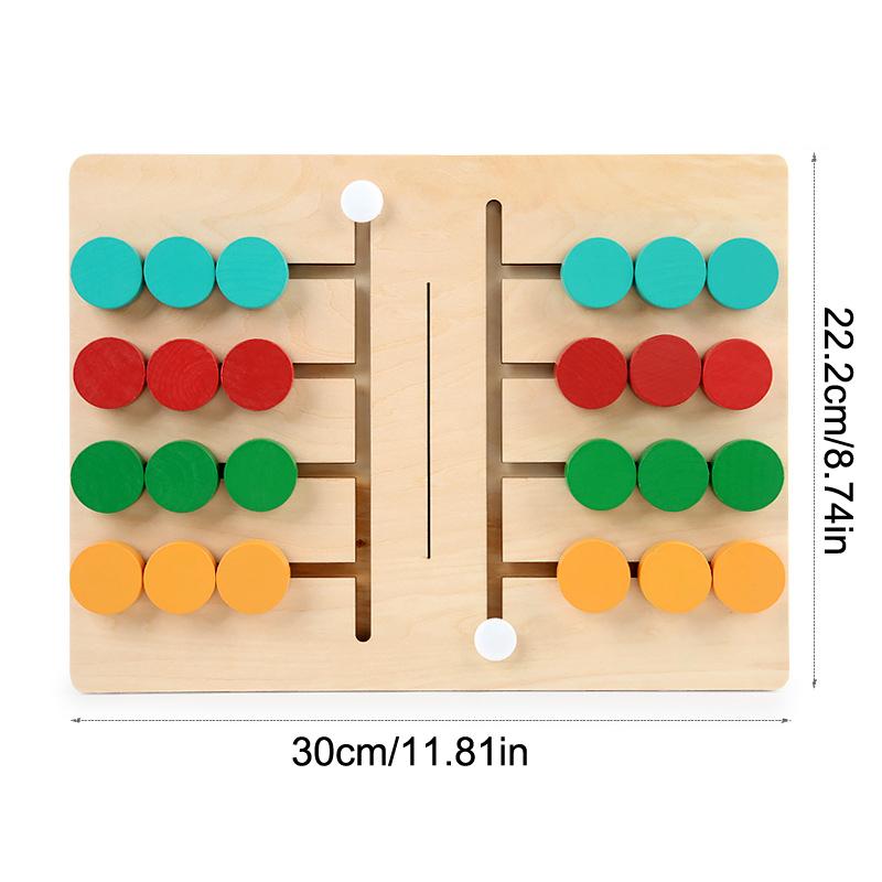 Montessori Color Matching Learning Toys Sliding Puzzle For Kids 3 4 5 6 7 Years Old Preschool Logic Game Brain Teasers Boys Girl