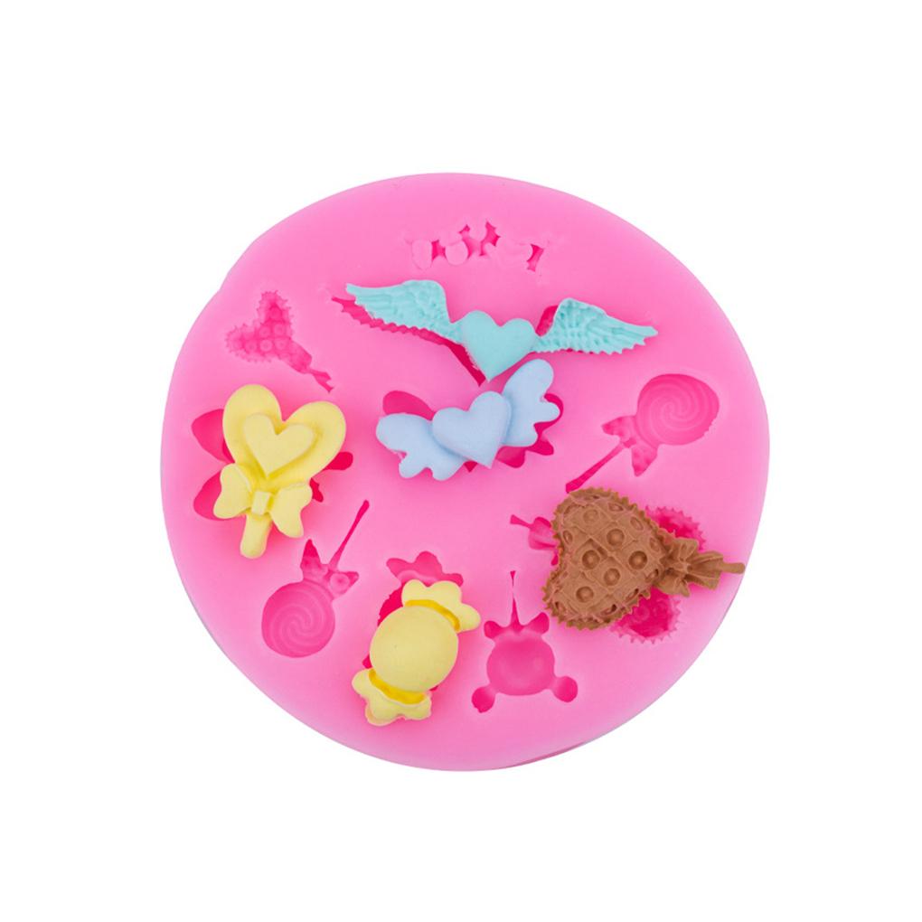 Fondant Mold Portable 9 Grid Non-stick Cute Home Kitchen Cartoon Sugar Candy Jelly Cake Baking Mould Accessories