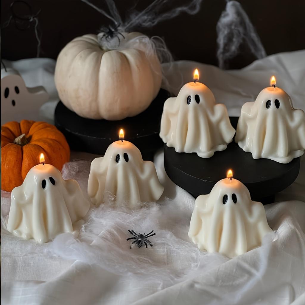 Halloween Ghost Candle Mold Crafts Gypsum Resin Making Silicone Mold DIY Pumpkin Ghost Modeling Decoration Kitchen Mold