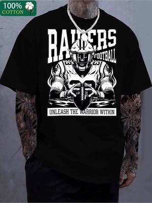 Unique Creative Design T-Shirt For American Football, 100 Cotton Men's Comfort