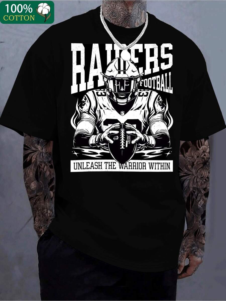 

Unique Creative Design T-Shirt For American Football, 100 Cotton Men s Comfort S разноцветный