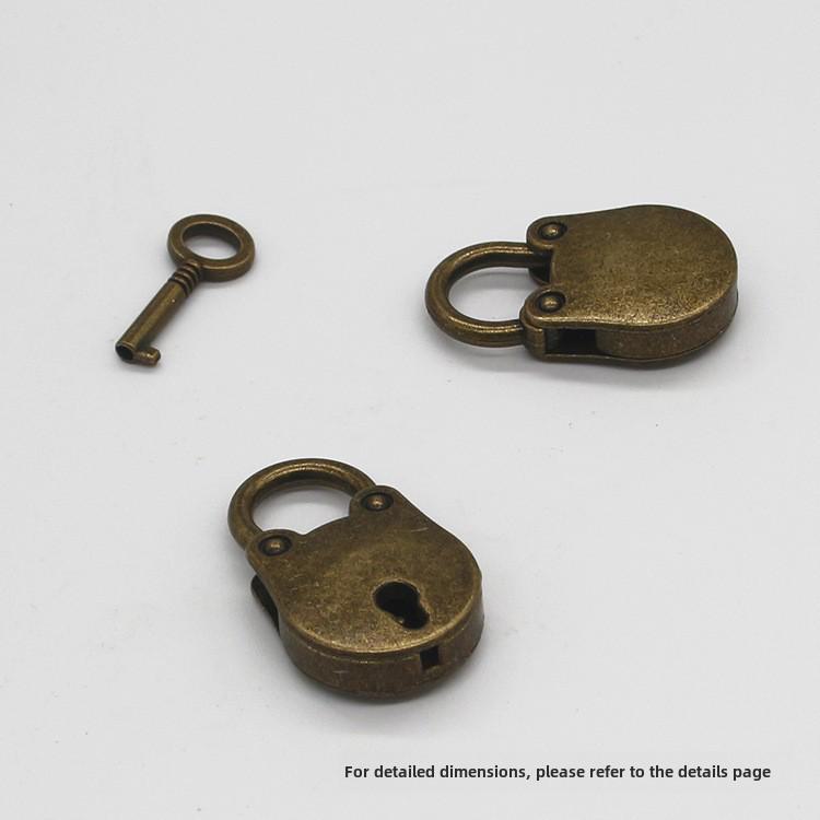 Mini-hjärtformat metallhänglås med nyckel - dekorativt legeringslås