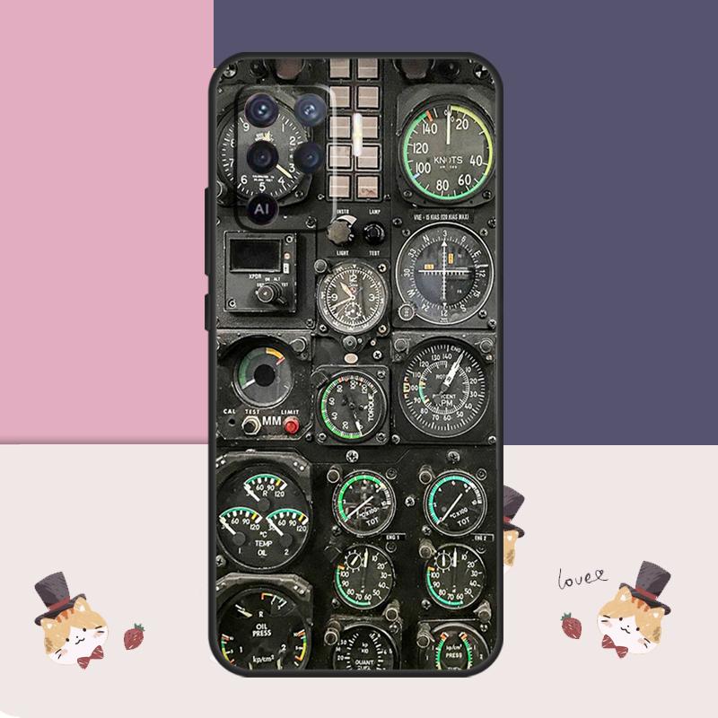 Flugzeug Cockpit Armaturenbrett Hülle Für Oppo A38 A58 A78 A98 A54 A74 A94 A18 A57 A17 A77 A80 A60 A40 A96 A76 A16 A15 A5 Pro
