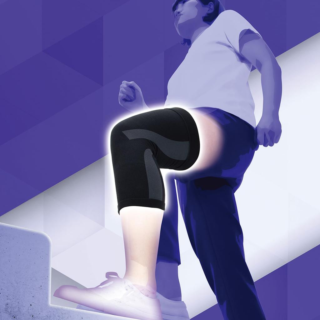 Mouvement Doux pour Genou Gauche et Droit 1 Fabriqué dans la Gamme de Support Flexible D&M, Support, Genoux, Pièce, Japon, Noir, Moyen, 109820, Mouvement, Support,