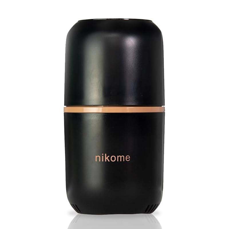 

[Easy and easy compact Roughness adjustable] VERTEX nikome coffee mill electric small size Easy to clean with brush black NKM-CM01