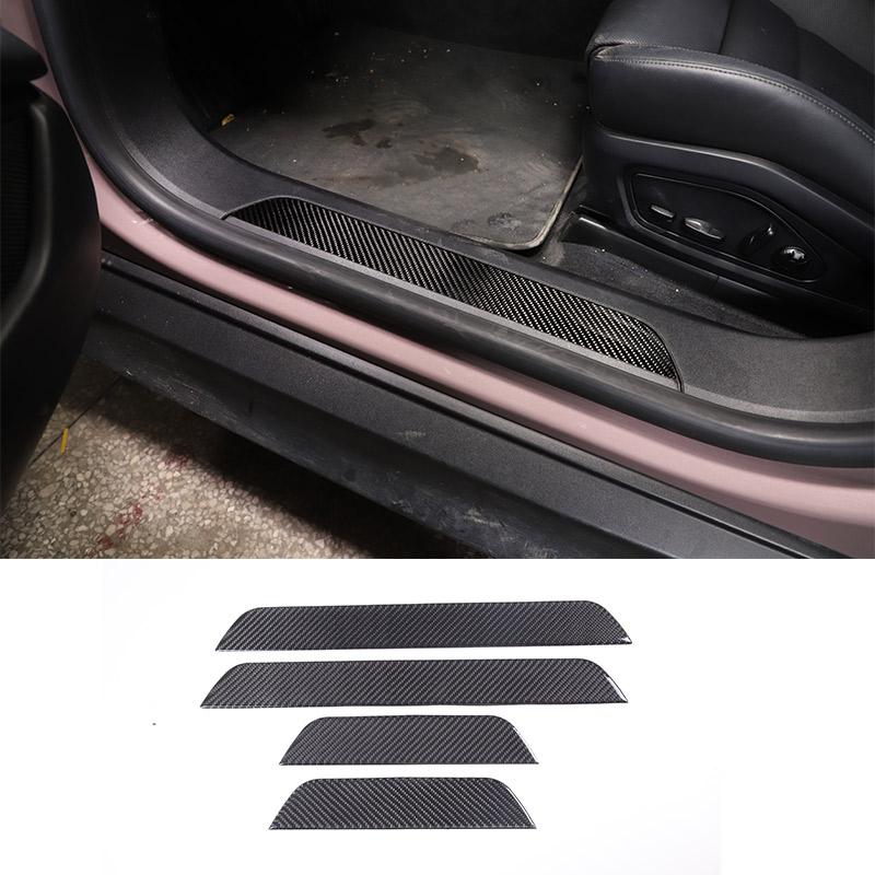 Soft Carbon Fiber for Porsche Taycan 2019-2025 Car Interior Dashboard Center Console Door Decoration Stickers Car Accessories