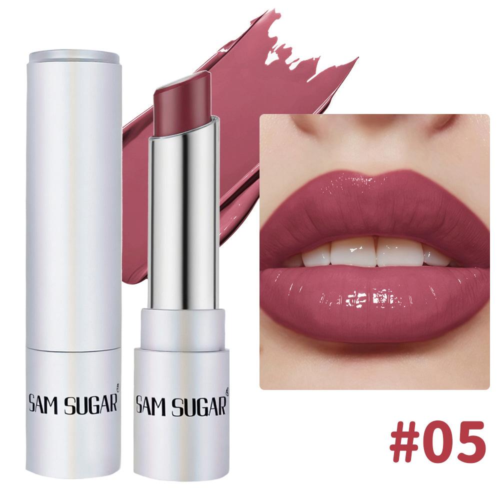 SAM SUGAR Matte Lip Gloss & Lipstick Hybrid - 6 Shade All-Day Waterproof Tinted Lip Color, Moisturizing Long-Lasting Lip Glossy
