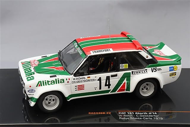 IXO Skala 1/43 Fiat 131 Abarth Alitalia 1979 Rajd Monte Carlo #14 W. Rohrl/C. Geistdorfer