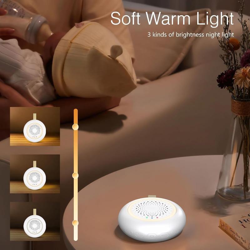 White Noise Machine, Portable Sound Machine for Baby Adult with Volume Control and Timing, 24 Soothing Sound, Noise Canceling for Sleeping,