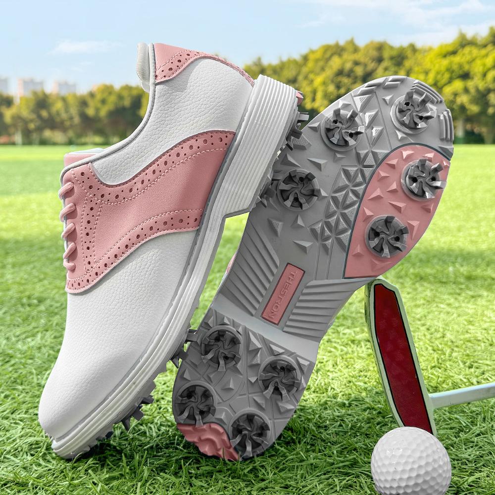 Scarpe da Golf Professionali da Donna, Scarpe da Passeggio Casual alla Moda, Scarpe Sportive da Golf Comode Antiscivolo per Fitness all'Aperto