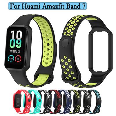 Bandje voor Huami Amazfit Band 7 Hoge Kwaliteit Siliconen Armband Sport Siliconen Horlogeband Verstelbare Polsband
