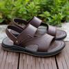 Star-headed Woodpecker Sandals Men's Summer New Leather Cowhide Beach Shoes Men's Soft-soled Anti-sandals