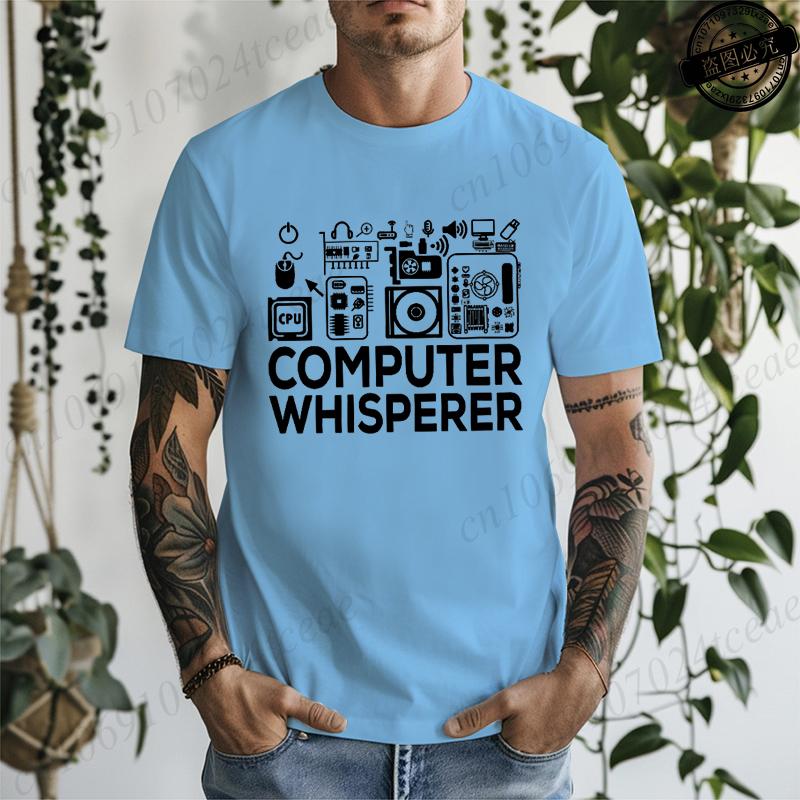 Computer Whisperer IT Tech TShirtsComputer Nerd Engineer ShirtScience TShirtsMens Tee Tops Clothing Short Sleeve Clothes S