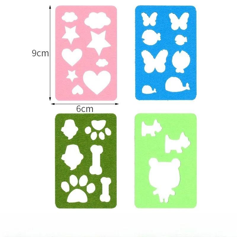 4/7PCS Set Wool Felt Mold Needle Felting Animal Plant Irregular Patterns DIY Craft Stencil Handicraft Shaping Mould Tool