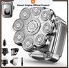 9D Head Shavers for Bald Men 5 In 1 Detachable Head Razor IPX7 Waterproof Wet Dry Rechargeable Electric Shavers for Men