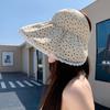 Floral lace bucket hat spring and summer retro versatile foldable pot hat Internet celebrity fashion show face small empty top hat children