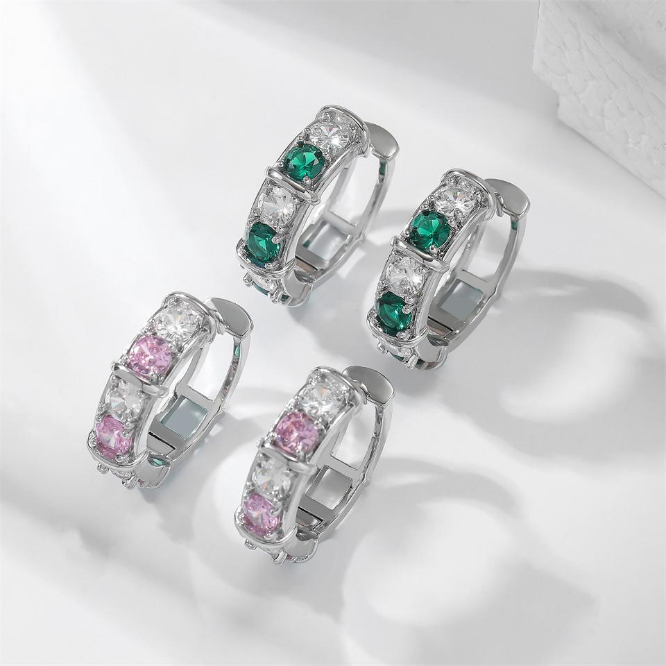 ZAKOL Cute Romantic Lovely Clear Stone Flower Convenient Simple Earrings Copper Cubic Zirconia For Women Party Jewelry EP2120
