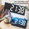 Digital Clock Projector HD LED Display Clock On Ceiling With Temperature Sensor Smart Bedside Alarm Clock 180 Degree Rotatable