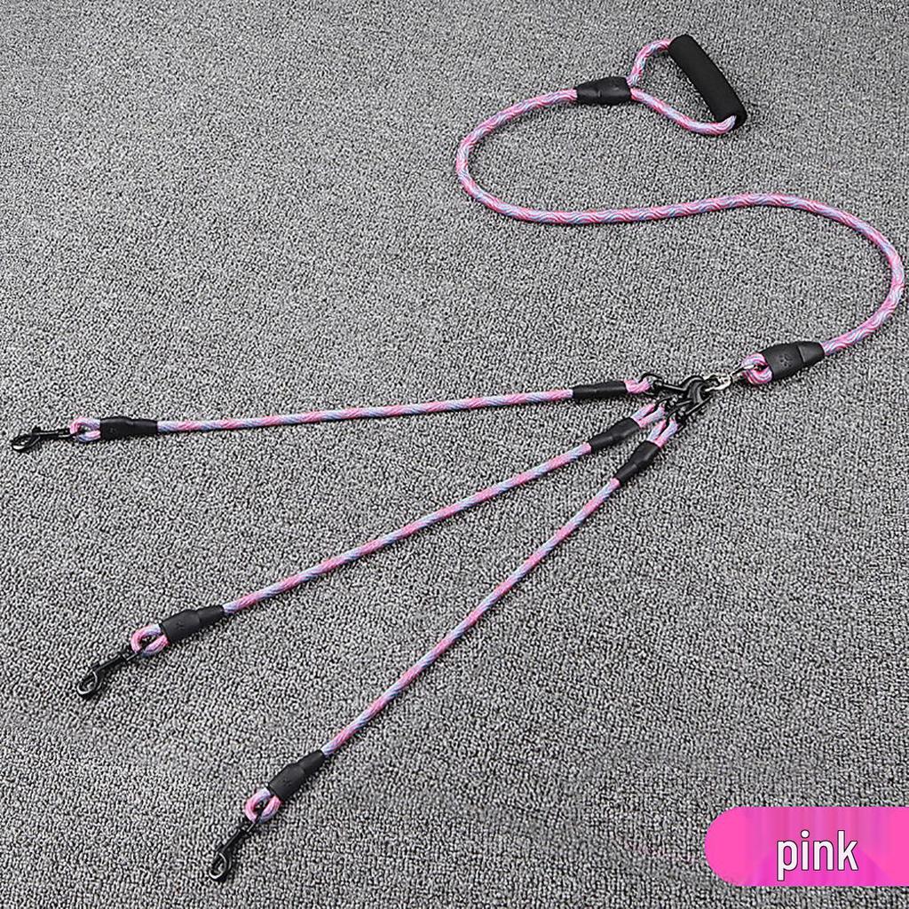 Dual-Head Wave Pattern Dog Leash for Outdoor Walking