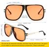 Retro Sunglasses Vintage Oversized Pilot Sunglasses Classic Fashion Mirror Eyewear Unisex [SHEEN KELLY] Men's Women's