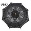Mesh Splicing Lace Umbrella Vintage Gothic Umbrella, Black Bridal Parasol for Halloween Rainproof Witch Cosplay, Wedding Decoration, Stage Performance
