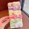 6/12Pcs Hair Rope High Elasticity Fabric Hair Rings Flower Bowknot Decor Versatile Hair