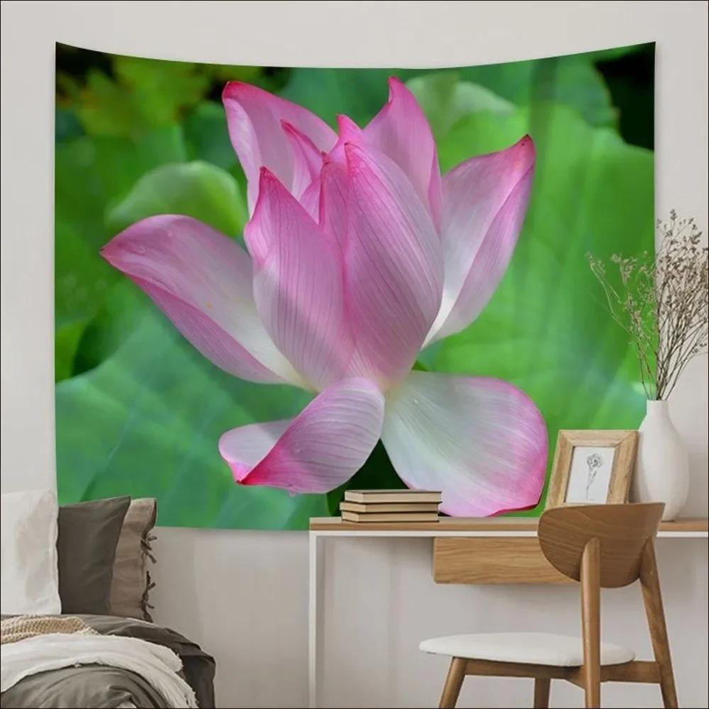 

Китайский узор лотоса Гобелен для украшения стен дома Гобелен для офиса Гостиная Гобелен 100x75cm