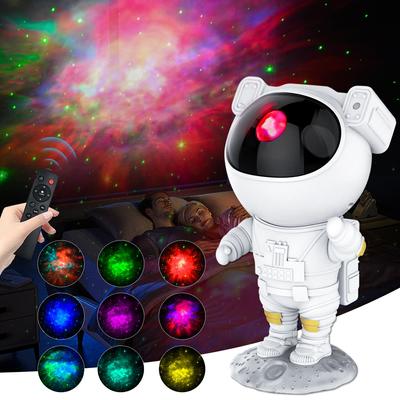 Çocuk Hediyesi Astronot Yıldız Projektör Gece Lambası Uzaktan Kumandalı 360 Ayarlanabilir Tasarım Yatak Odası Bulutsu Galaksi Projektör Işıkları