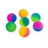 Elastic ball rubber jump ball rainbow two-color matte solid elastic ball colored float ball fun ball egg twisting machine toy