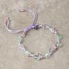 Green Fluorite Natural Cut Natural Stone Macrame Bracelet