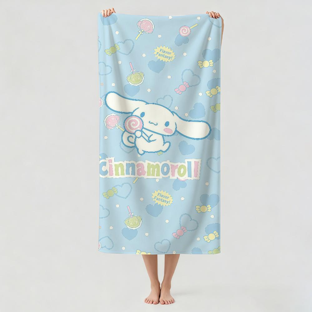 Cartoon cute C-Cinnamoroll Towel Drying Bath Towel Applicable To Light Swimming Camping Yoga Beach Out