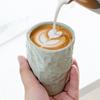 Japanese-style Coarse Pottery Coffee Cup Retro Hand-kneaded Pleated Mug Kitchen Livingroom Latte Concentrated Teacup Kitchenware