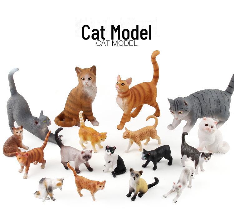 Seashell Cat Figurine: Realistic Kitten Toy Model