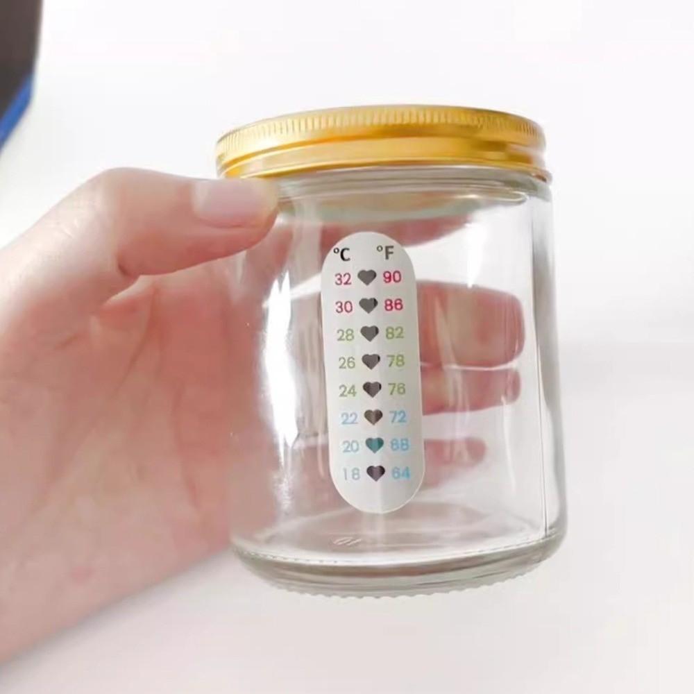 Sofortablesbares Fermentierglas Thermometer Aufkleber Wasserdicht Herz Farbwechsel Thermometer 18-32 ℃ PET