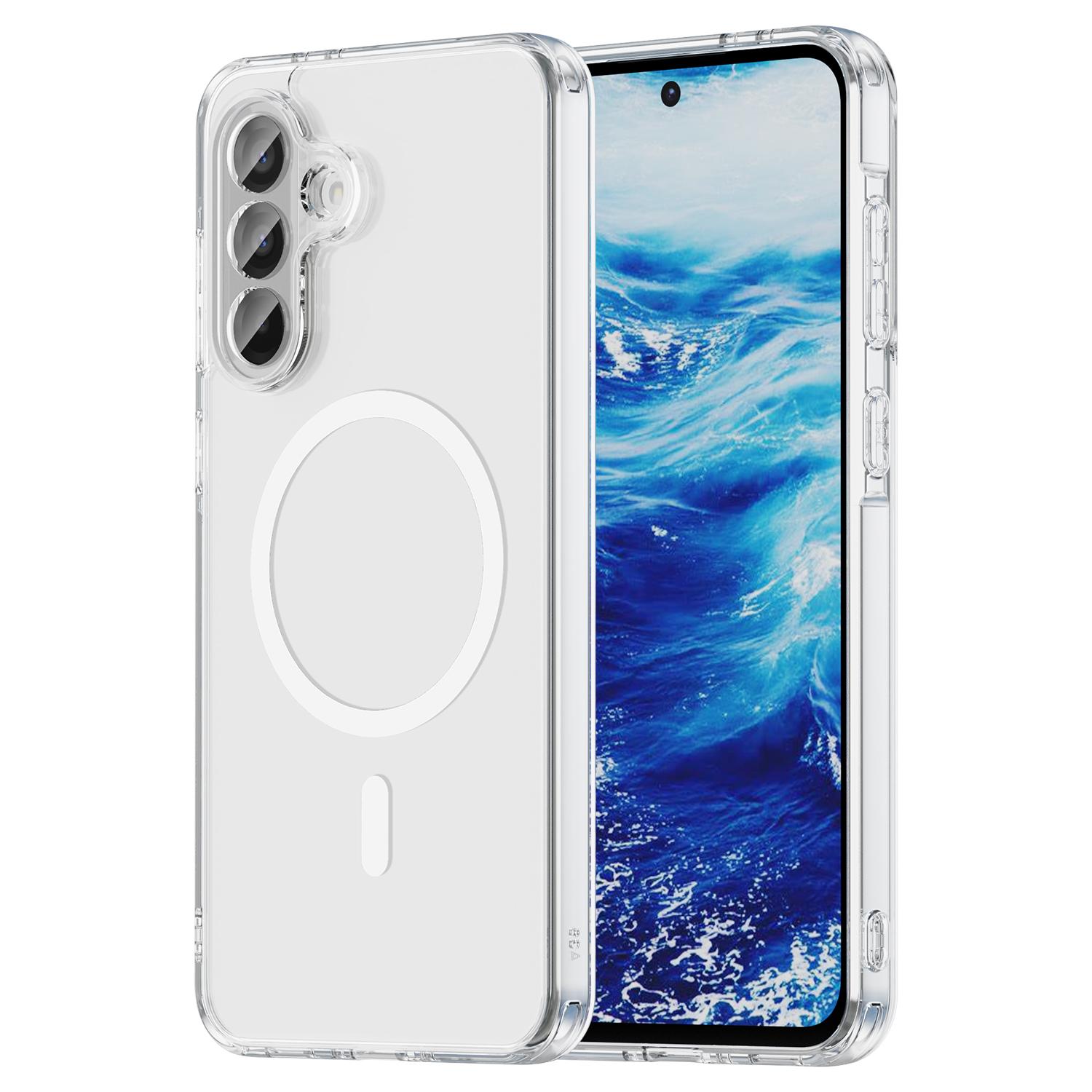 

Прозрачный чехол для телефона Samsung Galaxy A36 5G, Нежелтеющий магнитный чехол для телефона Samsung Galaxy A36 5G белый