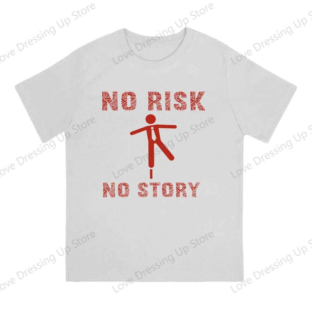 100 Cotton Tshirt Unisexs Tshirt No Risk No Story Summer  Casual Short Sleeves S6xl
