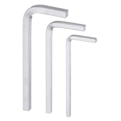 uxcell 3-Piece Set of L-Shaped Square Head Wrenches, 3mm/4mm/5mm, Carbon Steel L-Key 4-Point Metric Bolt Wrenches for Basic Household Repair DIY Proje