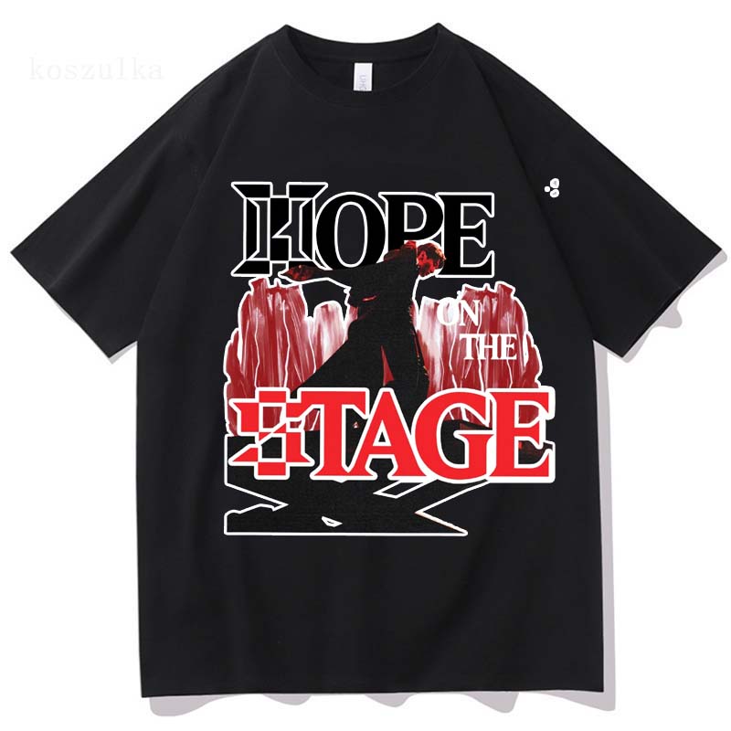 JHope Hope on The Stage Tour Tshirts Women Unisex Streetwear J Hope World Tour Cotton Tees Summer ONeck Short Sleeve Casual Tops