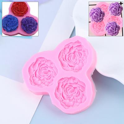 3D Pfingstrosenform Silikonform Blumen handgemachte Seifenformen Kuchendekorationswerkzeuge