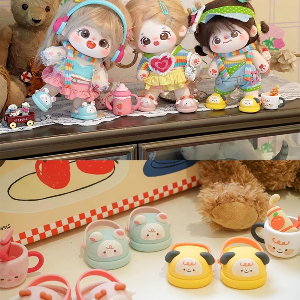 

Мини-туфли в форме овцы, свиньи, дракона, 20 см, хлопковые тапочки для кукол в виде животных, кукольная обувь, детские игрушки