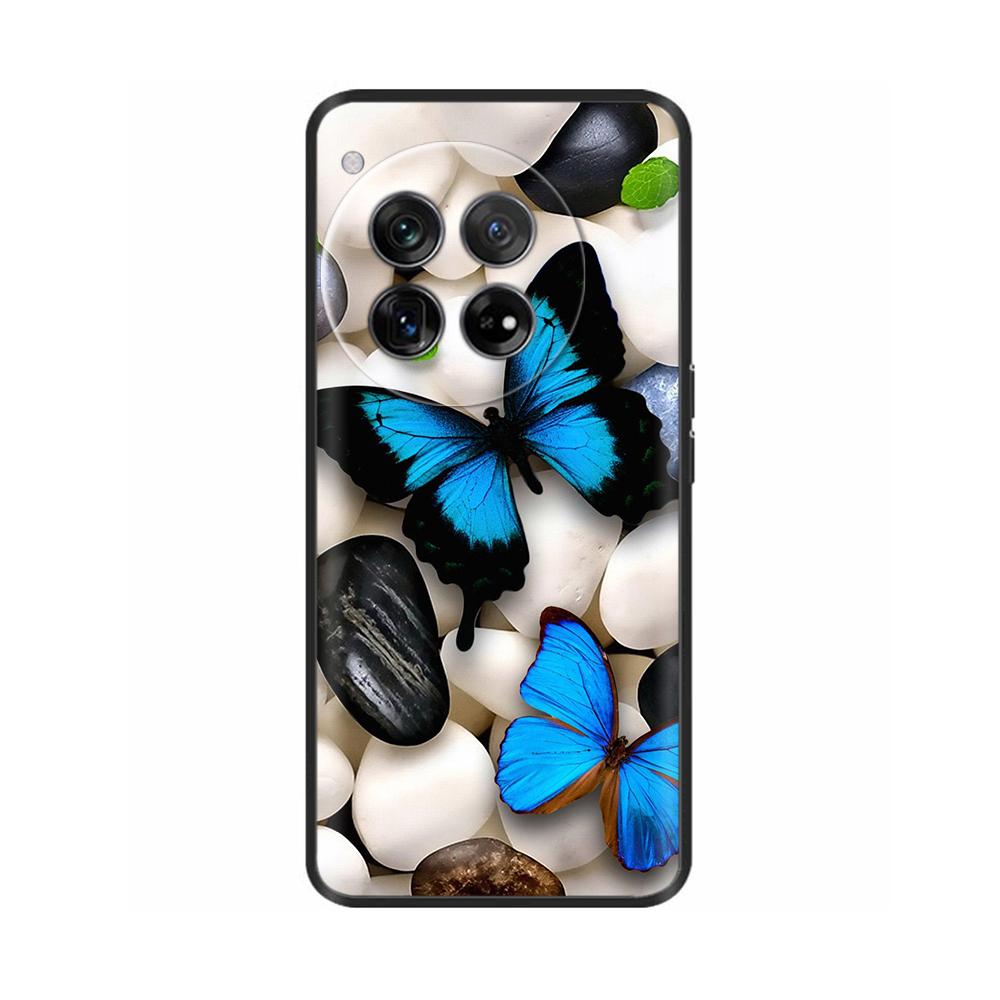 Para OnePlus 12 Funda de Teléfono Negra de TPU Suave Para One plus 12R Carcasa En Oneplus12 5G 1+12 Protector Parachoques Silicona Funda Suave Fundas