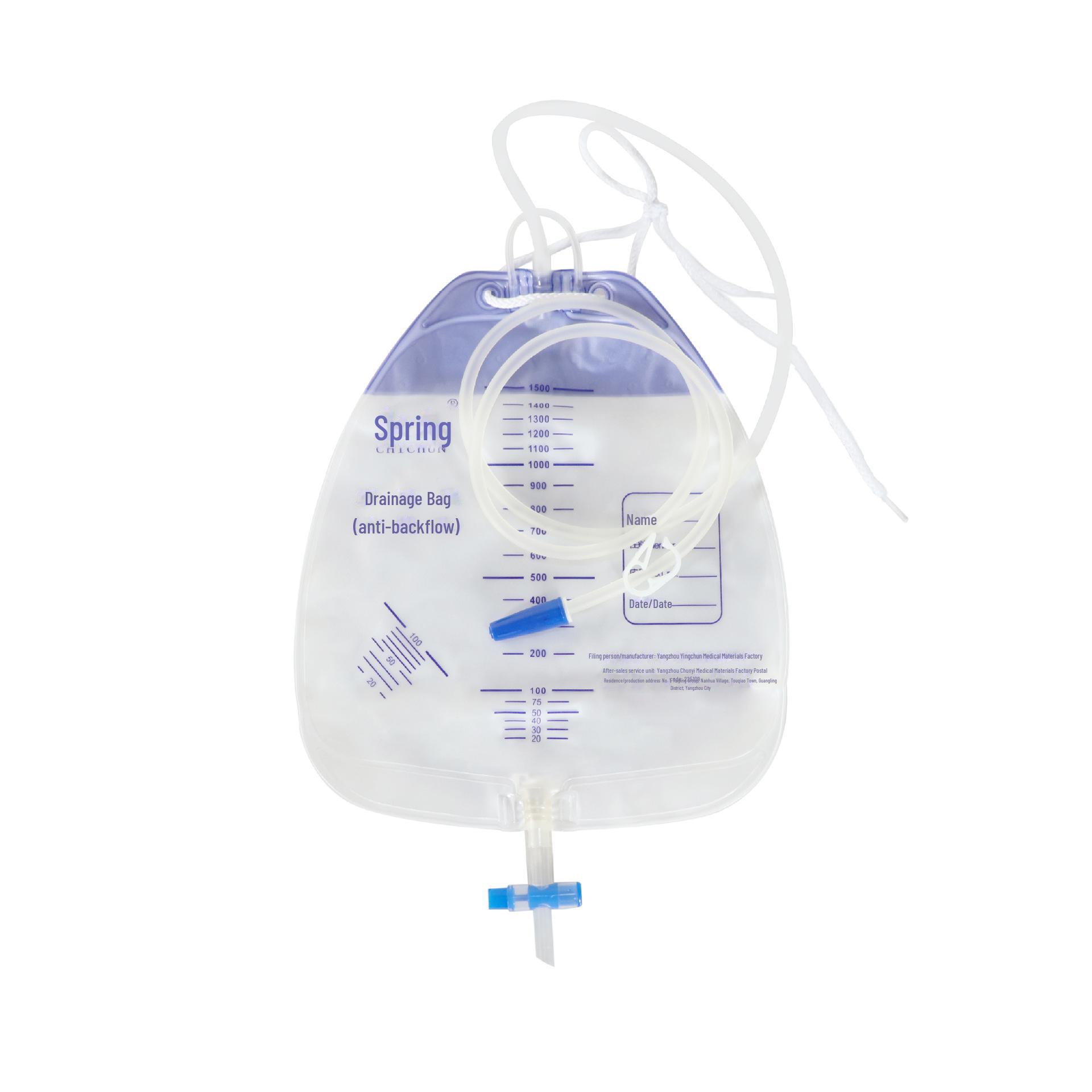 

1500 мл медицинский одноразовый мешок для отвода мочи с противообратным потоком для использования катетера
