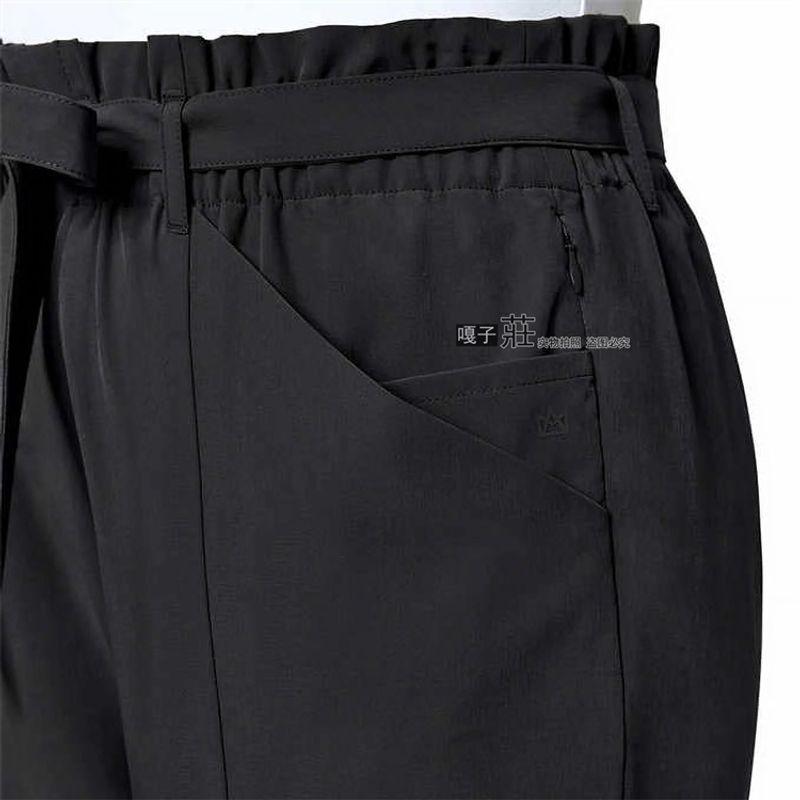 Export USA M Autumn Clothing Plus Size Women's Elastic High-Waist Quick-Drying Skinny Pants Women's Pants Women's Tie-Front Pant